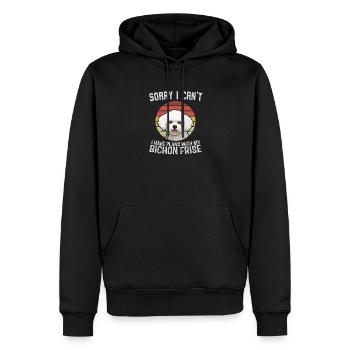 Désolé, je ne peux pas Bichon frisé Chemise - Sweat à capuche Premium bio Homme - noir - Devant - Nico (187cm)