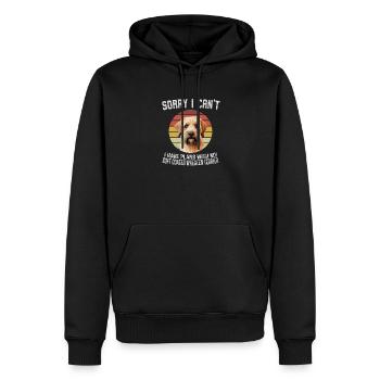 T-shirt humoristique Wheatweiner Terrier Citation - Sweat à capuche Premium bio Homme - noir - Devant - Nico (187cm)