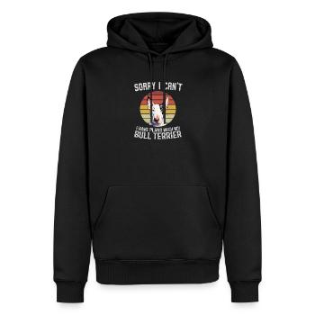 Bullterrier Humorvolles Zitat-Design - Männer Premium Bio Hoodie - Schwarz - Vorne - Nico (187cm)