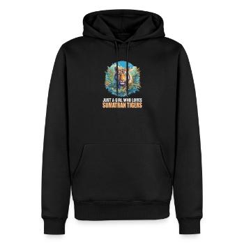 Tigre de Sumatra - Sweat à capuche Premium bio Homme - noir - Devant - Nico (187cm)