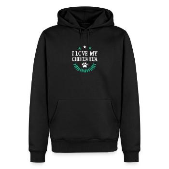 Chihuahua - Sweat à capuche Premium bio Homme - noir - Devant - Nico (187cm)