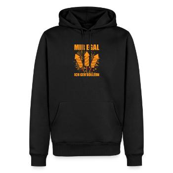 Mir egal ich geh böllern Pyrotechniker Feuerwerk - Männer Premium Bio Hoodie - Schwarz - Vorne - Nico (187cm)