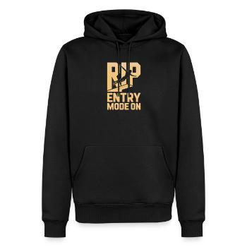 Plongeoir - Sweat à capuche Premium bio Homme - noir - Devant - Nico (187cm)