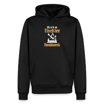 Tischler Handwerk Zunftzeichen Zunft - Männer Premium Bio Hoodie - Schwarz - Vorne - Nico (187cm)