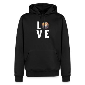 Cygnes Cygne - Sweat à capuche Premium bio Homme - noir - Devant - Nico (187cm)