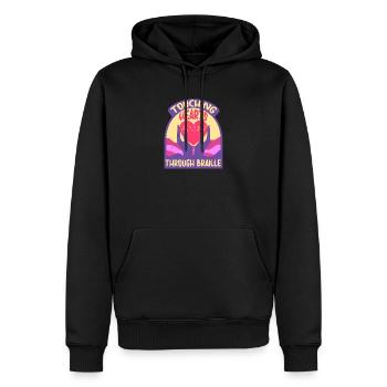Braille Lehrer Blindenschrift Punktum - Männer Premium Bio Hoodie - Schwarz - Vorne - Nico (187cm)