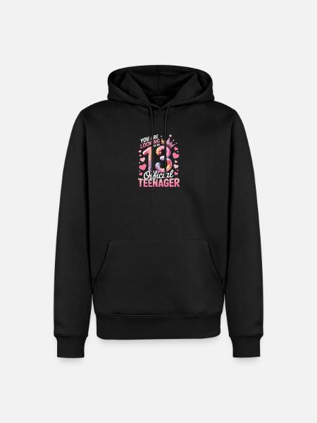 13th birthday teenager gift - Men’s Premium Organic Hoodie - black