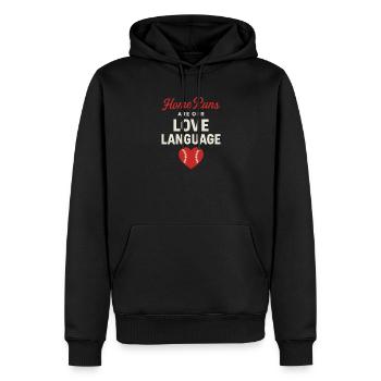 Boy Mom Baseball Proter Sohn Homerun Travel Team - Männer Premium Bio Hoodie - Schwarz - Vorne - Nico (187cm)