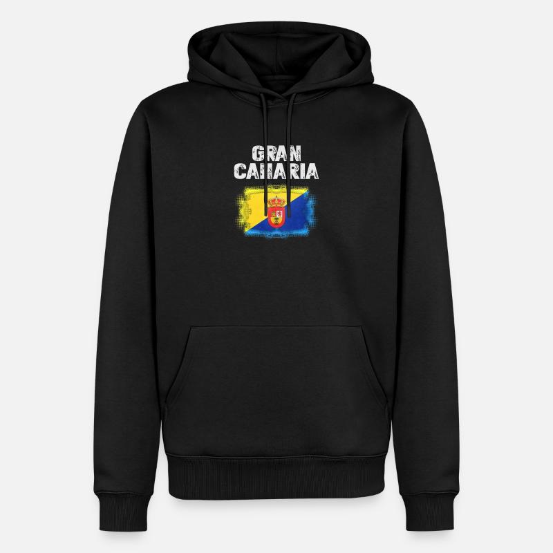 Conception du drapeau de Gran Canaria - Sweat à capuche Premium bio Homme - noir