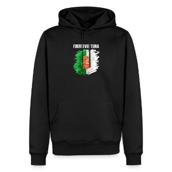 Conception du drapeau de Fuerteventura - Sweat à capuche Premium bio Homme - noir - Devant - Nico (187cm)