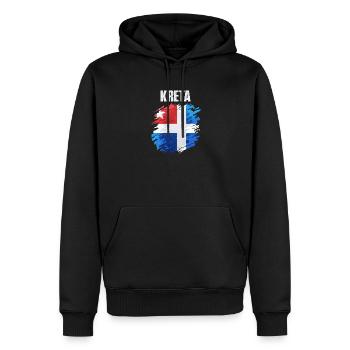 Art du drapeau scandinave coloré - Sweat à capuche Premium bio Homme - noir - Devant - Nico (187cm)