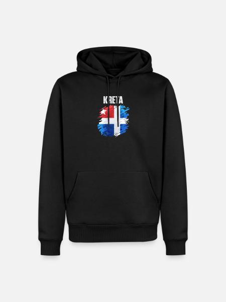 Farbige Skandinavische Flagge Kunst - Männer Premium Bio Hoodie - Schwarz
