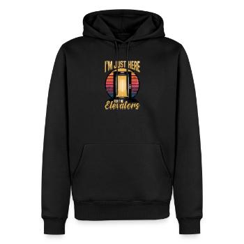 Ascenseur pour tout-petits et enfants - Sweat à capuche Premium bio Homme - noir - Devant - Nico (187cm)
