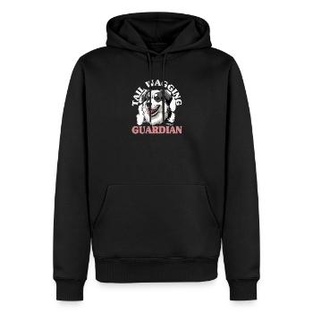 Alabai Dog Tail Wagging Guardian - Men’s Premium Organic Hoodie - black - Front - Nico (187cm)