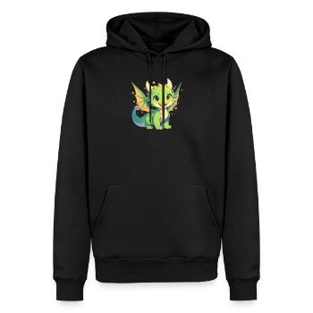 Drachen Drache - Männer Premium Bio Hoodie - Schwarz - Vorne - Nico (187cm)