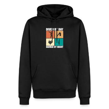 Diving diving board - Men’s Premium Organic Hoodie - black - Front - Nico (187cm)