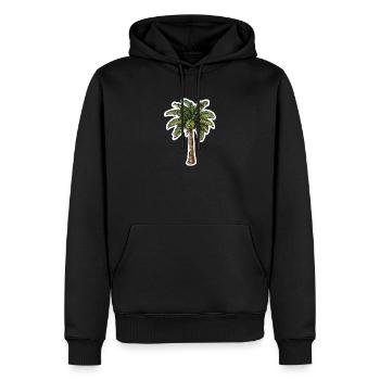 Palmier - Sweat à capuche Premium bio Homme - noir - Devant - Nico (187cm)