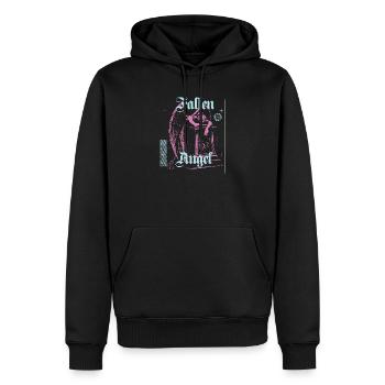Himmlische Engelillustration - Männer Premium Bio Hoodie - Schwarz - Vorne - Nico (187cm)