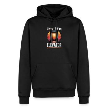 Ascenseur pour tout-petits et enfants - Sweat à capuche Premium bio Homme - noir - Devant - Nico (187cm)