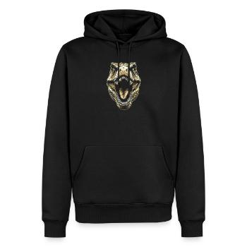 T-Rex Tyrannosaurus Rex Dino Papa Dinosaure - Sweat à capuche Premium bio Homme - noir - Devant - Nico (187cm)