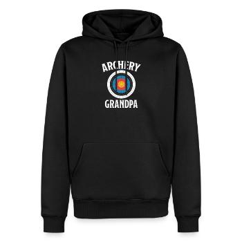 Bogenschießen Spruch Opa Bogenschießen Geschenk - Männer Premium Bio Hoodie - Schwarz - Vorne - Nico (187cm)