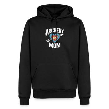 Bogenschießen Spruch Mutter Bogenschießen Geschenk - Männer Premium Bio Hoodie - Schwarz - Vorne - Nico (187cm)