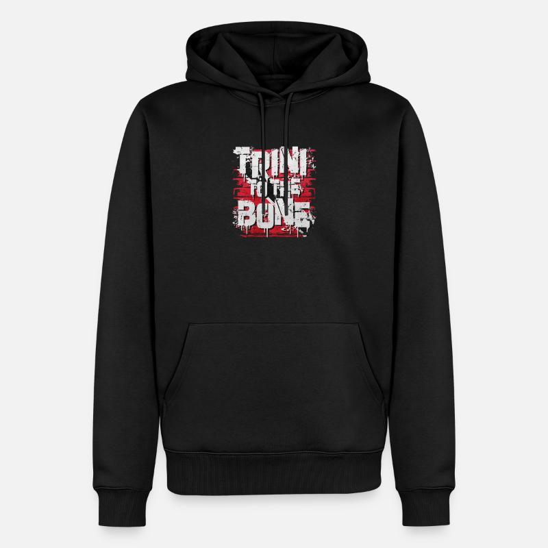 Tribu à l’os GraffitiTrinité-et-Tobago - Sweat à capuche Premium bio Homme - noir
