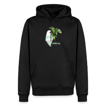 Tropischer Monstera und Glossy Zapfen - Männer Premium Bio Hoodie - Schwarz - Vorne - Nico (187cm)