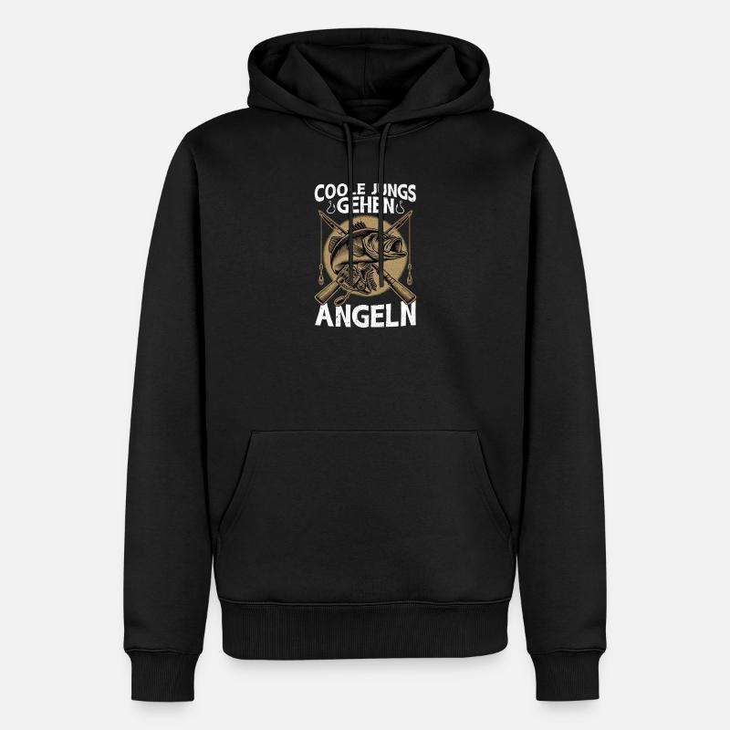 Cool Guys Marche Pêche Pêcheur Pêcheur - Sweat à capuche Premium bio Homme - noir