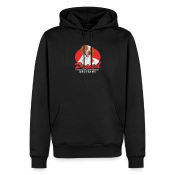 Brittany Dad Epagneul Breton Vorstehhund Geschenk - Männer Premium Bio Hoodie - Schwarz - Vorne - Nico (187cm)