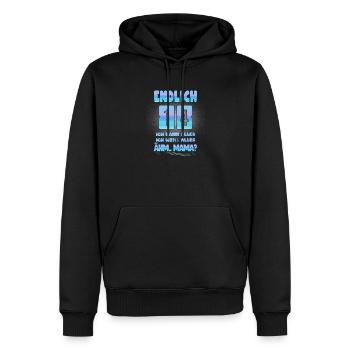 14e anniversaire, cadeau d'anniversaire pour 14 ans - Sweat à capuche Premium bio Homme - noir - Devant - Nico (187cm)