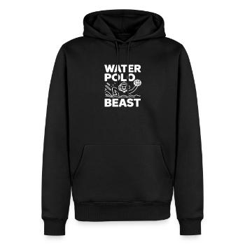 Lustiges Geschenk für Wasserball-Biest - Männer Premium Bio Hoodie - Schwarz - Vorne - Nico (187cm)