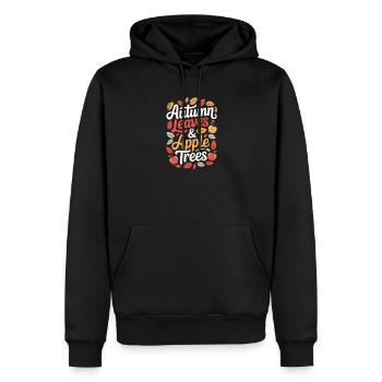 Autumn Leaves & Apple Trees Fall Autumn Apple - Männer Premium Bio Hoodie - Schwarz - Vorne - Nico (187cm)