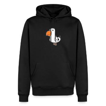 Niedliche Möwe Cartoon - Männer Premium Bio Hoodie - Schwarz - Vorne - Nico (187cm)