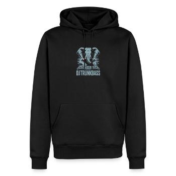 DJ Trunkbass Elephant à la table de mixage basse - Sweat à capuche Premium bio Homme - noir - Devant - Nico (187cm)