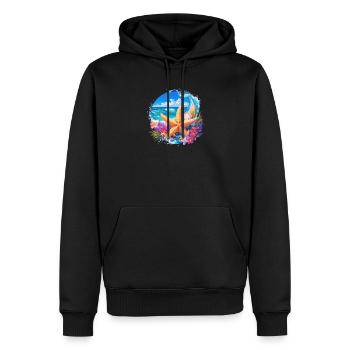 Seesterne Seestern - Männer Premium Bio Hoodie - Schwarz - Vorne - Nico (187cm)