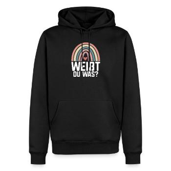 Big Sister Announcement Announcement Rainbow - Men’s Premium Organic Hoodie - black - Front - Nico (187cm)