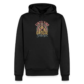Große Schwester Regenbogen Familie Neue Tochter - Männer Premium Bio Hoodie - Schwarz - Vorne - Nico (187cm)
