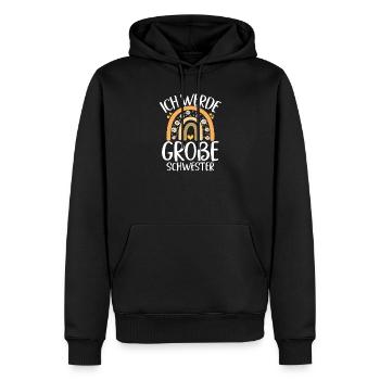 Große Schwester Regenbogen Familie Neue Tochter - Männer Premium Bio Hoodie - Schwarz - Vorne - Nico (187cm)