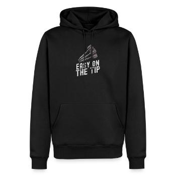 Dartscheibe mit Präzisionspfeil-Design - Männer Premium Bio Hoodie - Schwarz - Vorne - Nico (187cm)