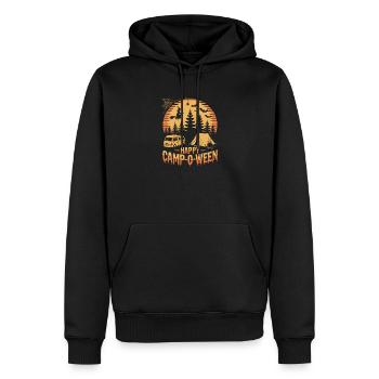 Happy Camp-o-Ween Camper Hiker Halloween Camping - Männer Premium Bio Hoodie - Schwarz - Vorne - Nico (187cm)