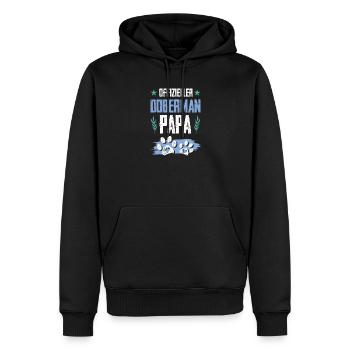 Doberman chiens papa - Sweat à capuche Premium bio Homme - noir - Devant - Nico (187cm)