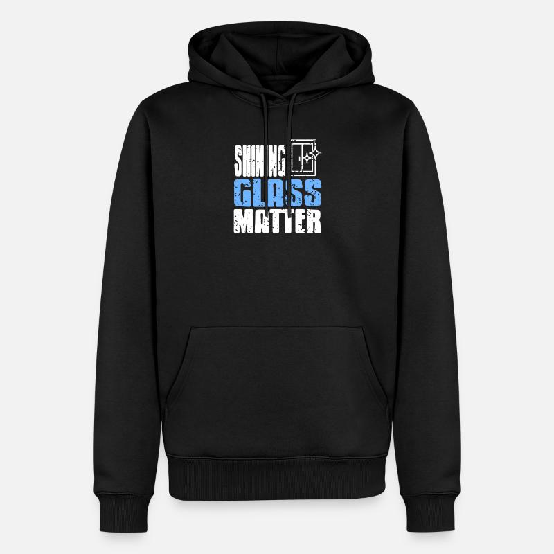 Glazier Professional Craftsmanship Window Pride - Männer Premium Bio Hoodie - Schwarz