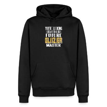 Future Glazier Master in Training Funny Worker - Men’s Premium Organic Hoodie - black - Front - Nico (187cm)