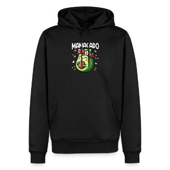 Mamacado Avocat Amoureux Fête des Mères - Sweat à capuche Premium bio Homme - noir - Devant - Nico (187cm)
