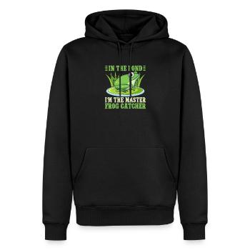 Frog Catcher In The Pond Master Catcher Frog - Männer Premium Bio Hoodie - Schwarz - Vorne - Nico (187cm)