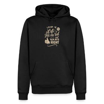 Je suis peut-être gaucher, mais je suis toujours à droite - Sweat à capuche Premium bio Homme - noir - Devant - Nico (187cm)