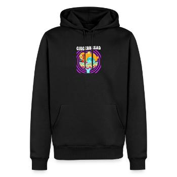 Gingerbread Christmas Gingerbread Man - Men’s Premium Organic Hoodie - black - Front - Nico (187cm)