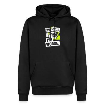 Je ne suis pas comme les autres, je suis pire Frech Gothic - Sweat à capuche Premium bio Homme - noir - Devant - Nico (187cm)
