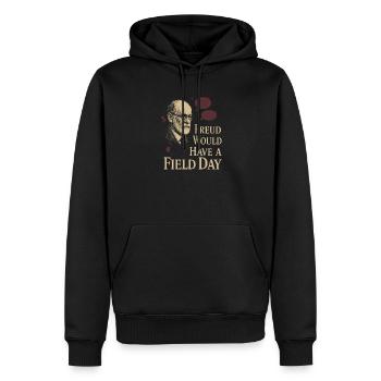 Un futur psychologue me diagnostique - Sweat à capuche Premium bio Homme - noir - Devant - Nico (187cm)